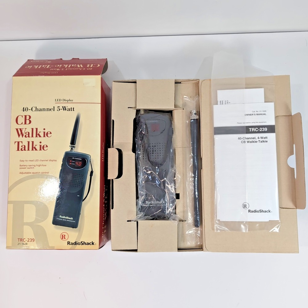 Radio Shack 40 Channel 5 Watt CB Walkie Talkie TRC-239 Citizens Band Transceiver